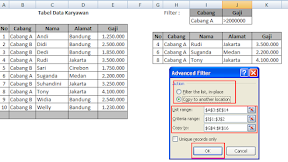 Cara  Filter Data Dan Menampilkannya Pada Sheet Lain Dengan Fitur Advanced Filter Excel