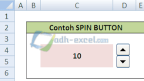 Fungsi dan Cara Membuat Spin Button Dalam Excel