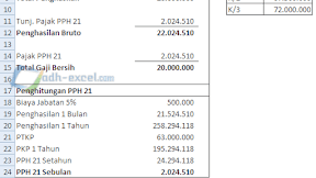 Rumus Menghitung Gross Up PPh 21 Dalam Excel