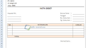 Contoh Form Nota Debet Dalam Microsoft Excel