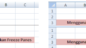Menggunakan Menu Split Untuk Membagi Layar Sheet Dalam Excel