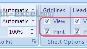 Menampilkan Gridlines dan Heading Dalam Cetakan atau Print File Excel