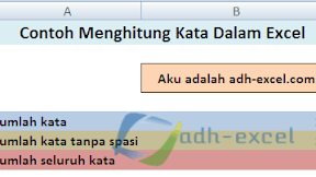 Menghitung Jumlah Kata Dengan Rumus Dalam Microsoft Excel