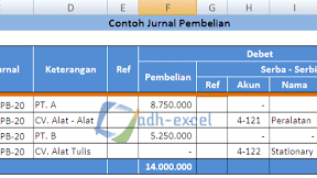 Cara Membuat Jurnal Khusus Pembelian di Excel