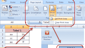 Mencetak Area Yang Dipilih Saja Dalam Sebuah Sheet Microsoft Excel