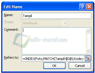 Define Name Tampil Foto Barang