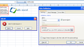 Membuat Validasi Input Untuk Format Tertentu Dengan Data Validation Dalam Excel