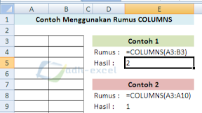 Cara Menggunakan Fungsi COLUMNS Untuk Menghitung Kolom Dalam Microsoft Excel