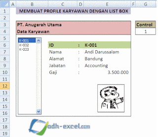 Membuat Data Karyawan Dengan List Box Excel