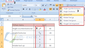 Cara Mengatur Kemiringan Teks Dalam Cell Microsoft Excel