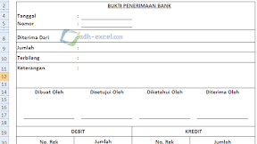 Fungsi dan Contoh Form Bukti Penerimaan Bank Di Excel