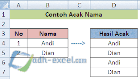 Cara Mengacak Nama Di Excel Dengan Rumus VLOOKUP dan INDEX