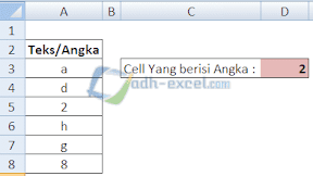 Menghitung Jumlah Cell Yang Berisi Teks dan Angka