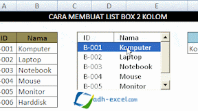 Cara Membuat List Box 2 Kolom Dalam Excel