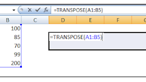 Cara Menggunakan Fungsi TRANSPOSE Untuk Mengubah Kolom Menjadi Baris Dalam Excel 