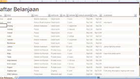 Membuat Daftar Belanjaan Dengan Menggunakan Template Excel