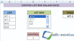 Menampilkan Hasil List Box Sesuai  Dengan Isi List Yang Dipilih Dalam Excel