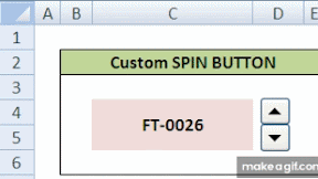 Memberikan Format Pada Nomor Dari Spin Button Excel