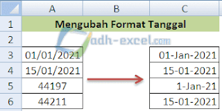 Mengubah Format Tanggal di Excel