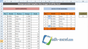 Memperpendek Tampilan Data Dengan Scroll Bar Excel