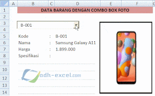 Menampilkan Data Barang Dengan Combo Box 2 Kolom