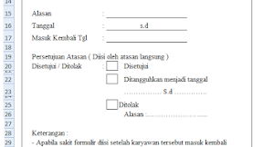 Contoh Membuat Form Pengajuan Cuti atau Izin Dengan Menggunakan Excel
