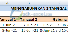 2 Cara Menggabungkan Tanggal Dalam Microsoft Excel