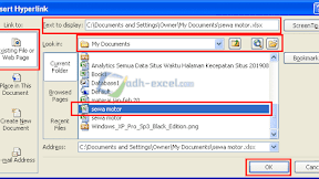 Membuat Link Antar File Dalam Excel