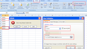 Data Validation, Menghindari Input Data Ganda Dalam Microsoft Excel