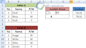 Rumus IF Excel Dengan Kriteria Hasil Pilihan Check Box