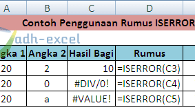 Fungsi dan Cara Menggunakan Rumus ISERROR Dalam Excel