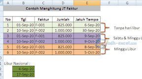 Cara Menghitung Tanggal Jatuh Tempo Faktur di Excel
