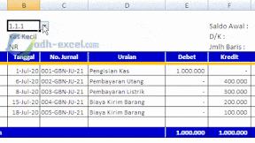 Cara Membuat Buku Besar Otomatis di Excel - Bagian I