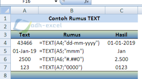 Cara Menggunakan Rumus TEXT Untuk Mengubah Format Teks Pada Microsoft Excel