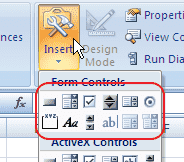 Fungsi dan Nama Menu Yang Ada Dalam Form Controls Excel