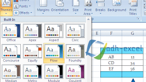Menggunakan Menu Themes Untuk Mengganti Tema Dalam Microsoft Excel 