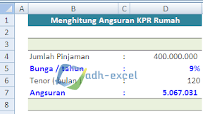 Membandingkan Penghitungan Angsuran KPR Rumah Dengan Rumus Excel dan Manual