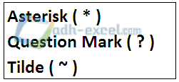 Jenis dan Cara Penggunaan WildCard Dalam Microsof Excel