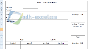 Fungsi dan Contoh Form Bukti Penerimaan Kas Di Excel