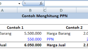 Menghitung Pajak Pertambahan Nilai/PPN Dengan Rumus Dalam Microsoft Excel