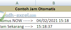 Cara Membuat Jam Otomatis atau Waktu Hari Ini di Excel