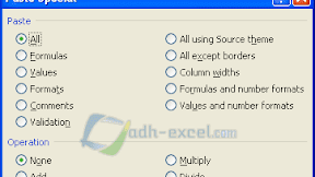 Fungsi Menu Yang Ada Pada Paste Special Excel