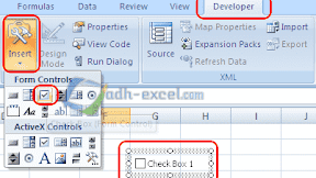 Fungsi dan Cara Menggunakan Check Box Dalam Excel
