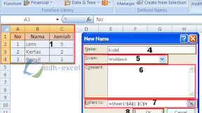 Memberi Nama Pada Range Excel Untuk Digunakan Dalam Rumus 