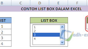 Memberikan Format Kedalam Hasil Pilihan List Box Excel