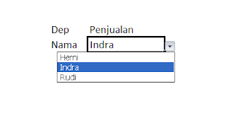cara membuat dropdown excel