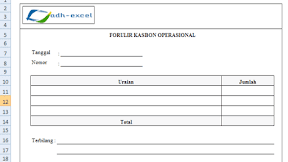 Contoh dan Cara Membuat Form Bon Sementara Dengan Menggunakan Excel