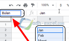 Memberi Nama Range Dengan Menu Named Ranges Dalam Google Sheets