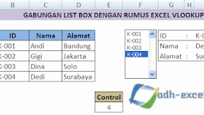 Menggabungkan List Box Dengan Rumus Excel VLOOKUP