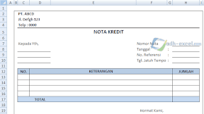 Contoh Form Nota Kredit Dalam Microsoft Excel